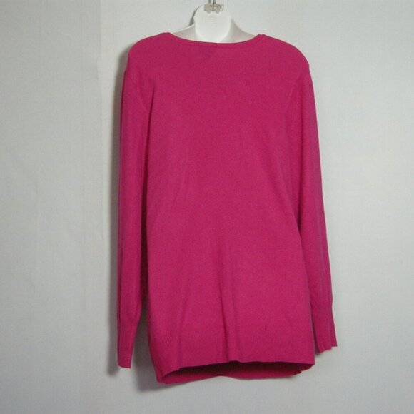 Torrid Knit Top Cut Out Chest Size 1 Hot Pink - Picture 2 of 3